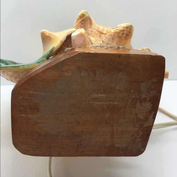 CONCH SHELL LIGHT HandPainted TIKI Bar Post WWII VERY RARE Vintage Working Lite! - Picture 9 of 16